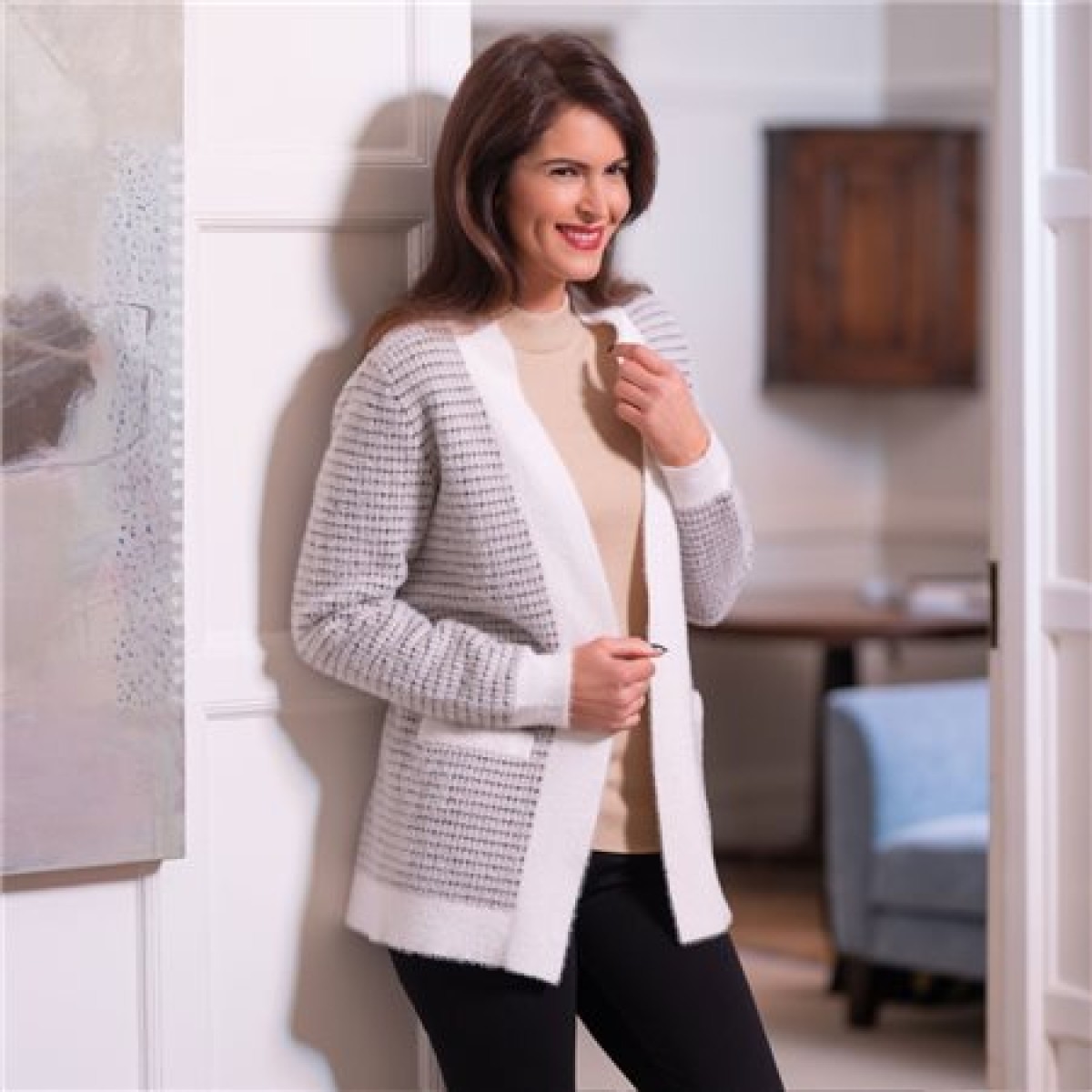 winter white cardigan