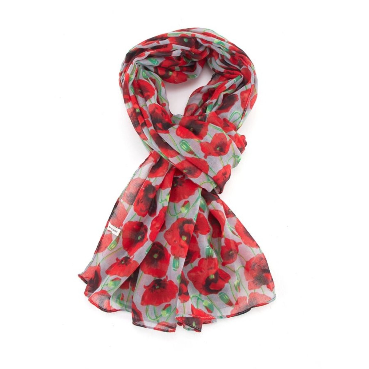 Pure Fashions Poppy Bloom Scarf Grey Flagship Boutique