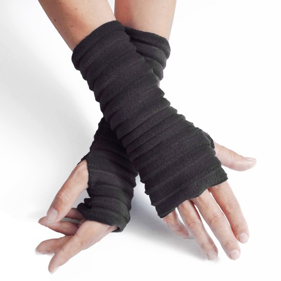 Anna Falcke Wristee Fingerless Gloves - Black
