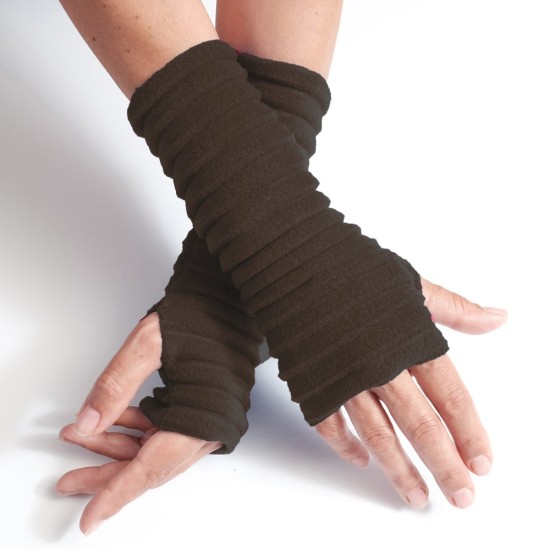 Anna Falcke Wristee Fingerless Gloves - Brown