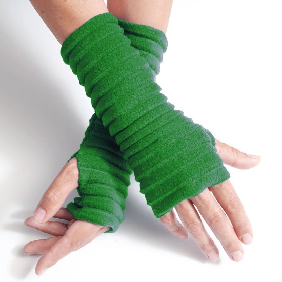 Anna Falcke Wristee Fingerless Gloves - Emerald Green