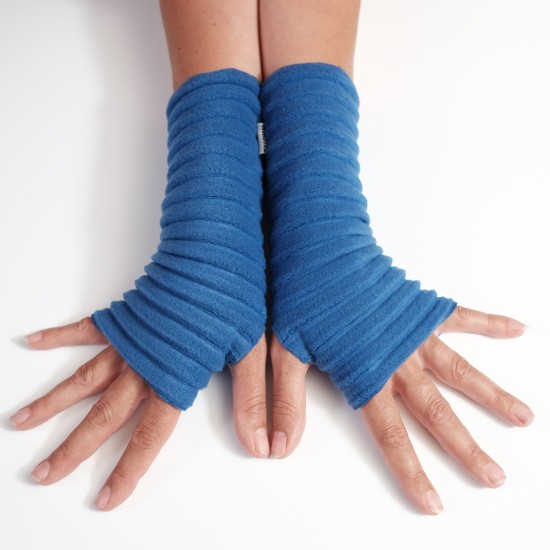 Anna Falcke Wristee Fingerless Gloves - Royal Blue