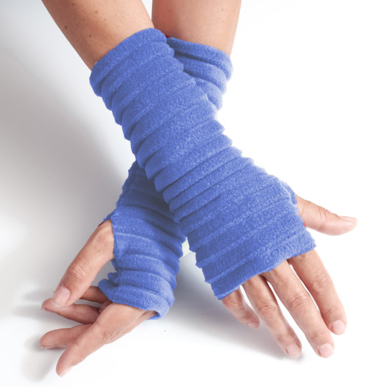 Anna Falcke Wristee Fingerless Gloves - Sky Blue