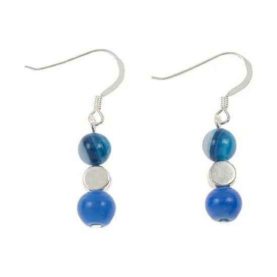 Carrie Elspeth Blue Medley Globe Earrings - EH1874b