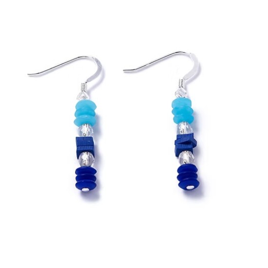 Carrie Elspeth Marine Confetti Blue Trio Earrings - EH2001B
