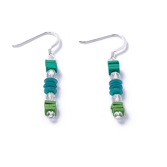 Carrie Elspeth Marine Confetti Green Trio Earrings - EH2001A