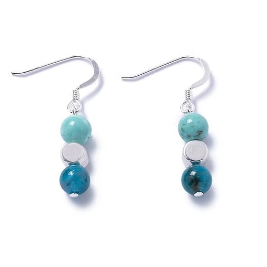Carrie Elspeth Medley Gemstone Earrings - Apatite & Turquoise
