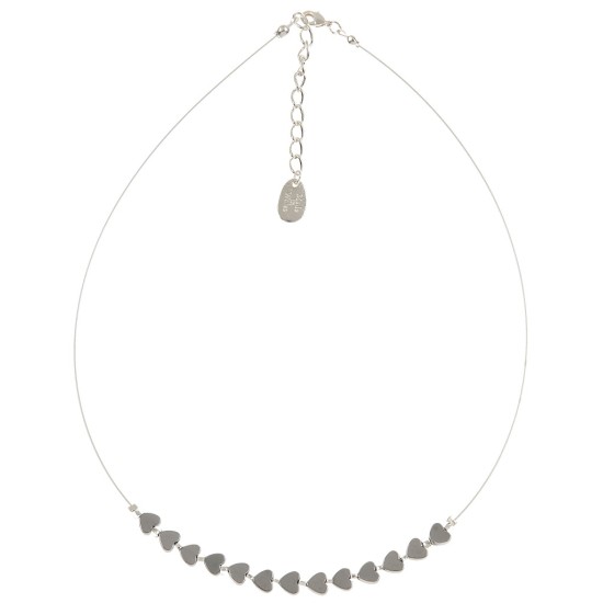 Carrie Elspeth Mini Haematite Heart Necklace - N1102