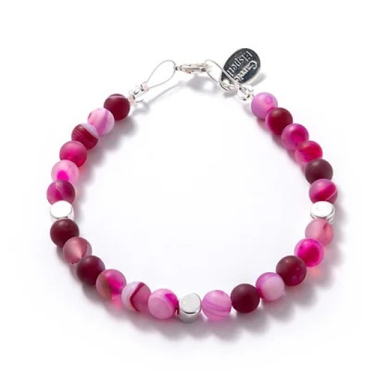 Carrie Elspeth Pink Agate Medley Bracelet - B1773
