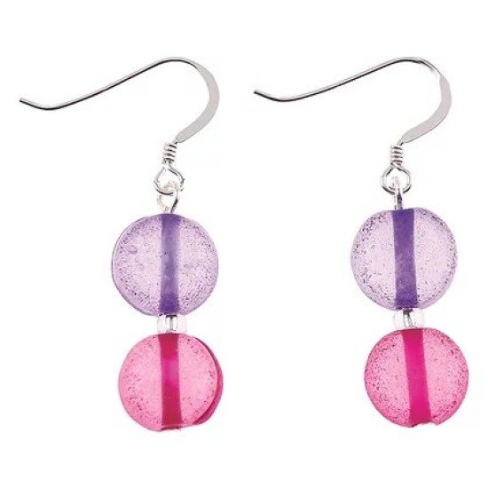 Carrie Elspeth Pink/Purple Pastel Candie Earrings - EH1754A 