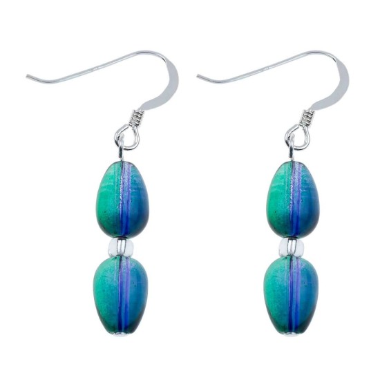 Carrie Elspeth Purple/Green Peardrops Earrings - EH1703