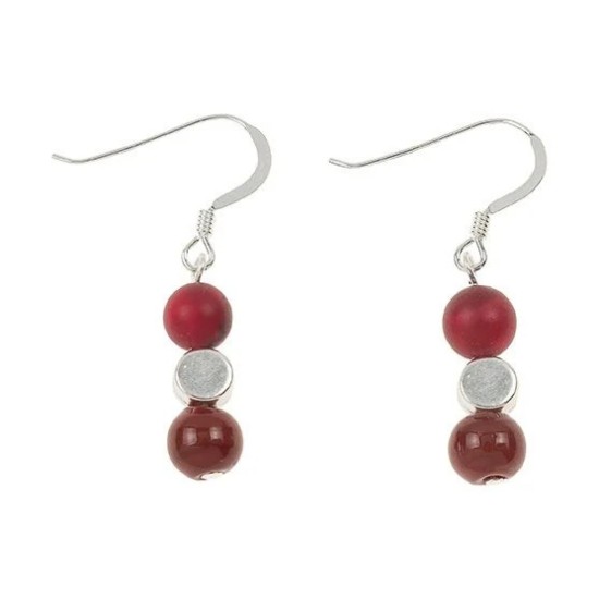 Carrie Elspeth Red Medley Globe Earrings - EH1874a