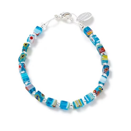 Carrie Elspeth Turquoise Millefiori Bracelet - B1914-15