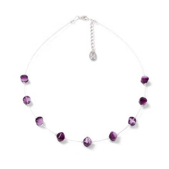 Carrie Elspeth Wisps Beaded Necklace - Magenta - N1959