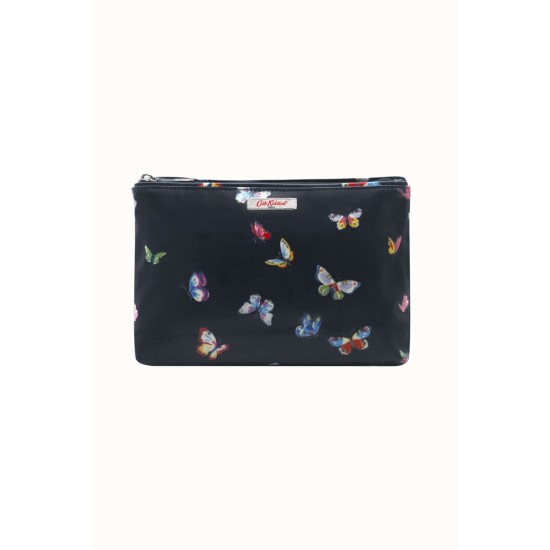 Cath Kidston Butterflies Zip Cosmetic Bag - Navy