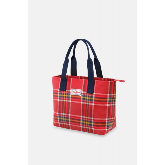 Cath Kidston Clarendon Check Casual Large Tote - Ruby