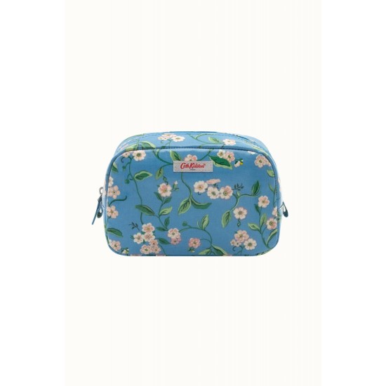 Cath Kidston Forget Me Not Classic Cosmetic Case - Mid Blue