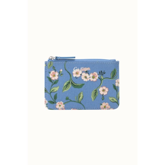 Cath Kidston Forget Me Not Small Card & Coin Purse - Mid Blue