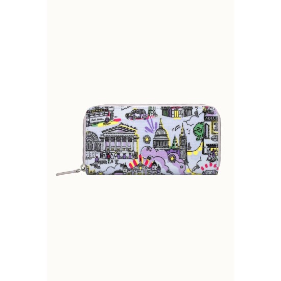 Cath Kidston London West End Small Continental Zip Wallet - Lilac
