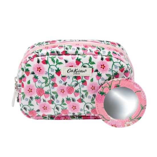 Cath Kidston Make Up Bag with Mirror - Strawberry
