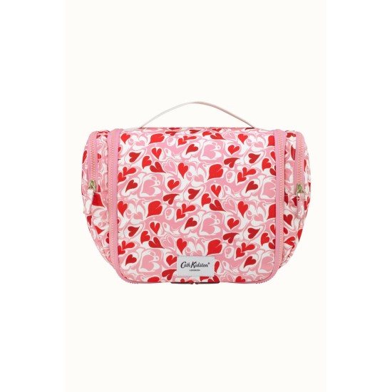 Cath Kidston Marble Hearts Ditsy Large Travel Wash Bag - Pink