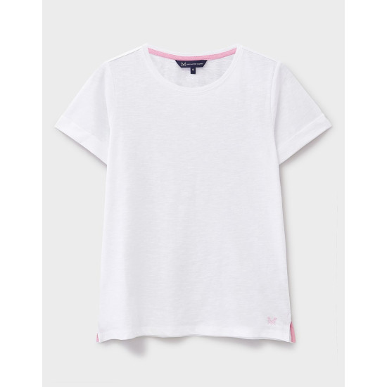 Crew Clothing Perfect Crew Slub T-Shirt in White
