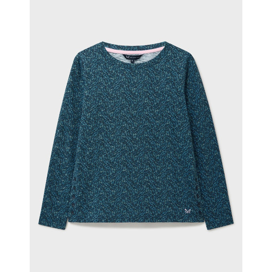 Crew Clothing Printed Cassandra Top in Navy Floral