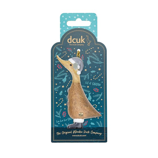DCUK  Alpine Christmas Duck Hanging Decoration - Natural