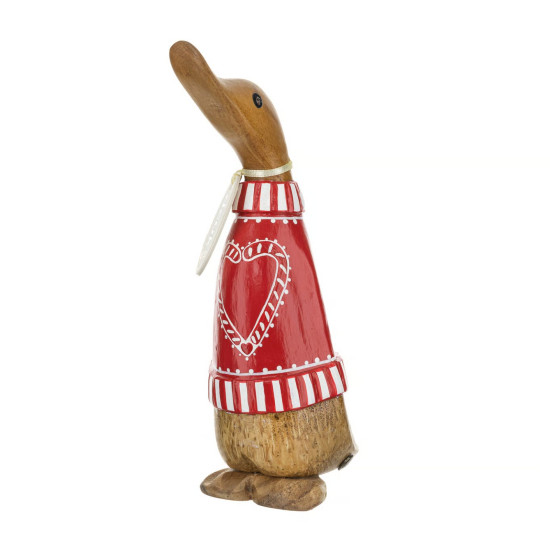 DCUK Candy Cane Duckling Red Heart Jumper