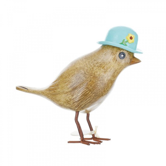 DCUK Flower Garden Bird with a Forget-Me-Not Blue Hat
