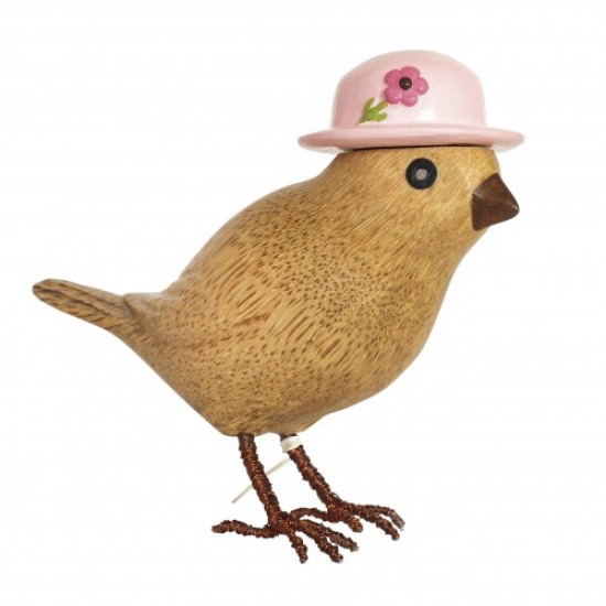 DCUK Flower Garden Bird with a Rose Pink Hat