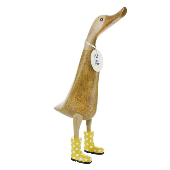 DCUK Natural Welly Ducklet - Yellow Spotty