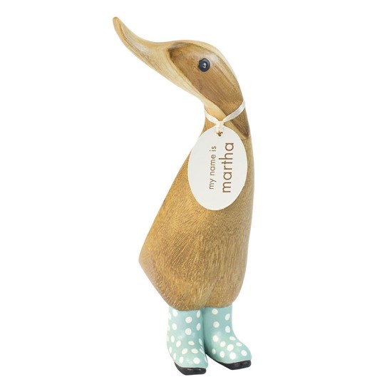 DCUK Natural Welly Duckling - Blue Spotty