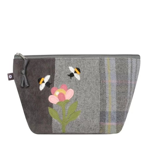 Earth Squared Bee & Flower Applique Makeup Bag