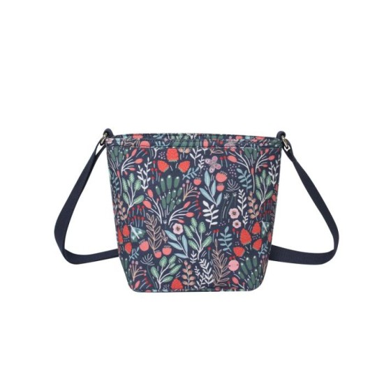 Earth Squared Blue Floral Canvas Brooke Bag