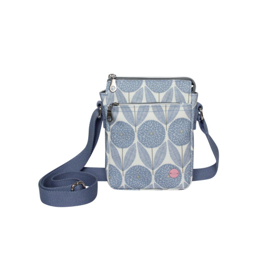 Earth Squared Blue Flower Oil Cloth Phone Pouch