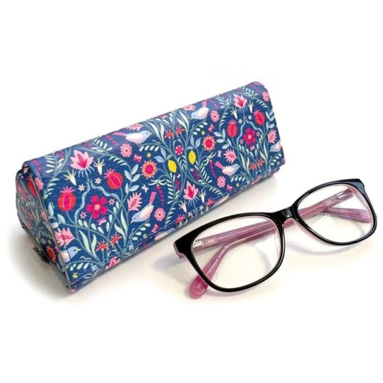 Earth Squared Blue Vegan Leather Eyeglass Case