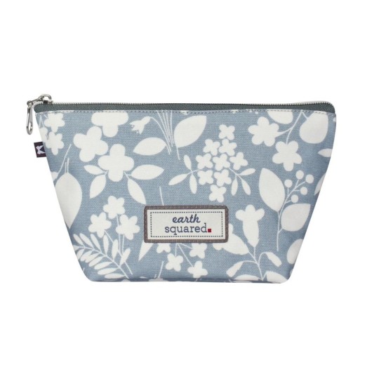 Earth Squared Brittany Blue Oil Cloth Make Up Bag