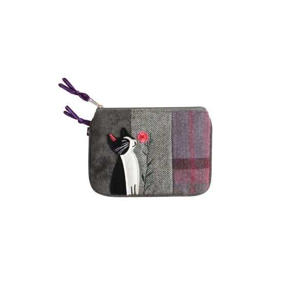Earth Squared Cat & Flower Applique Juliet Purse
