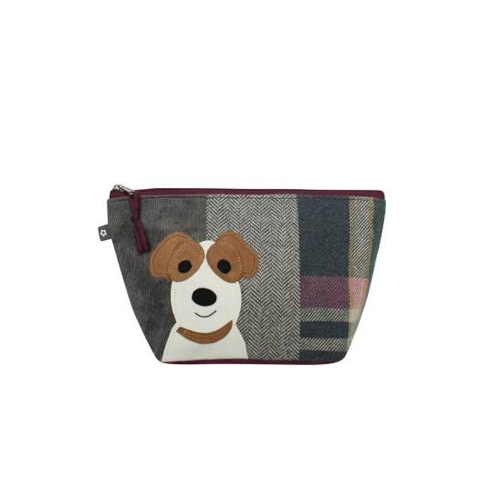 Earth Squared Dog Applique Makeup Bag