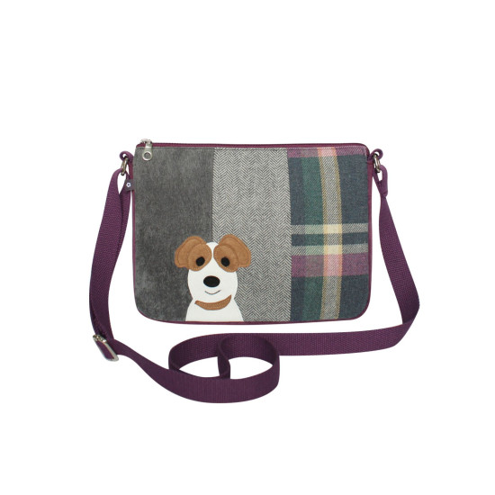 Earth Squared Dog Applique Messenger Bag