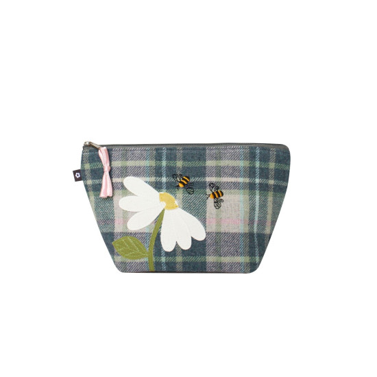 Earth Squared Flower Applique Makeup Bag