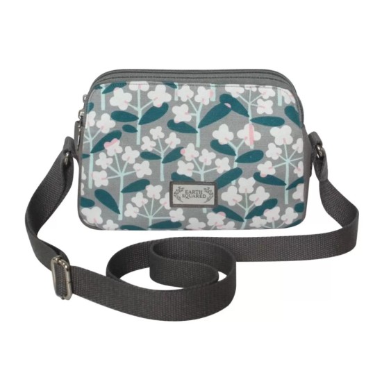 Earth Squared Grey Floral Canvas Anna Bag