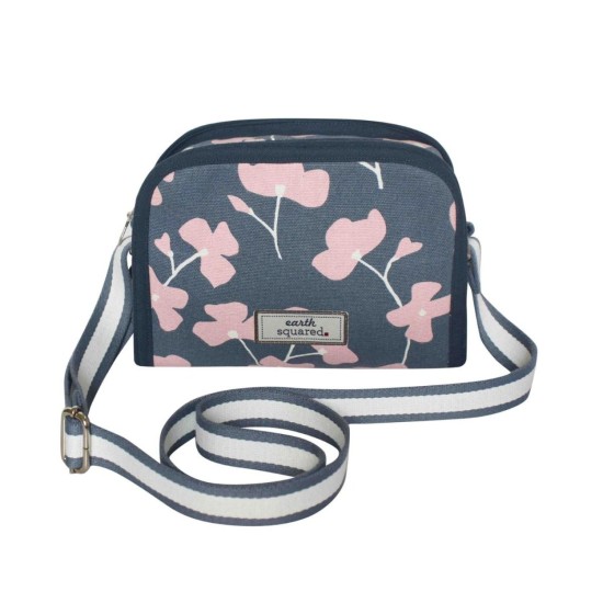 Earth Squared Navy Spring Blossom Canvas Robin Bag