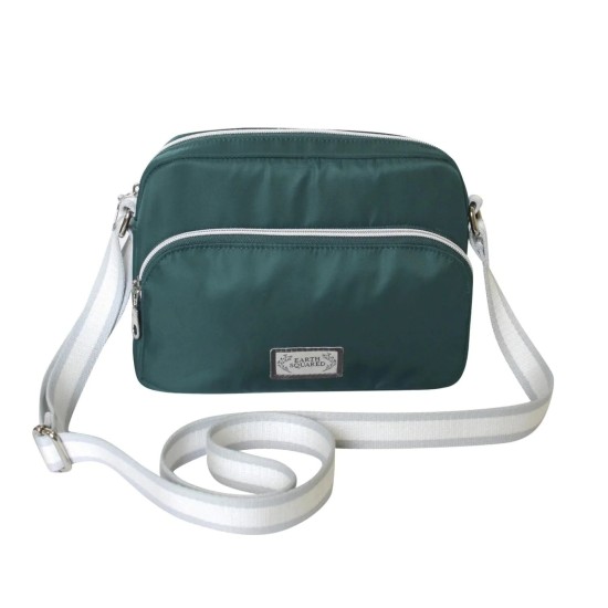 Earth Squared Teal Voyage Messenger Bag