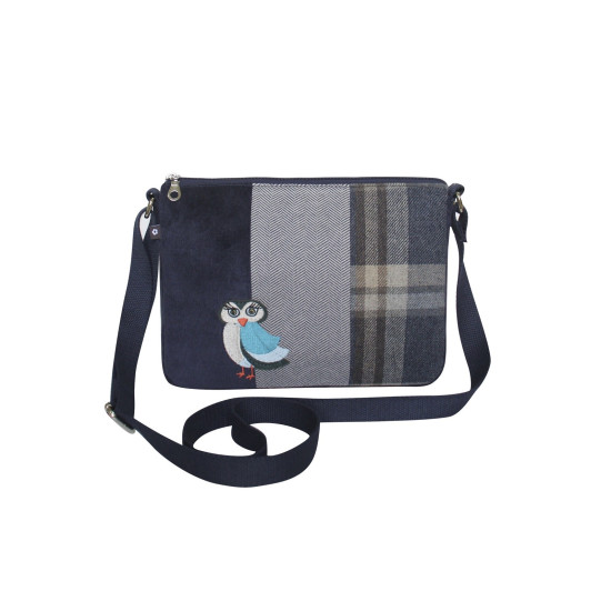 Earth Squared Owl Applique Messenger Bag