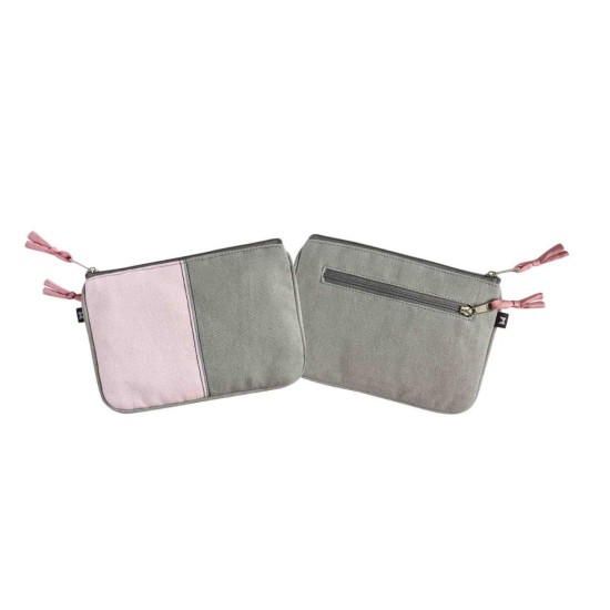 Earth Squared Pink / Grey Provence Canvas Juliet Purse