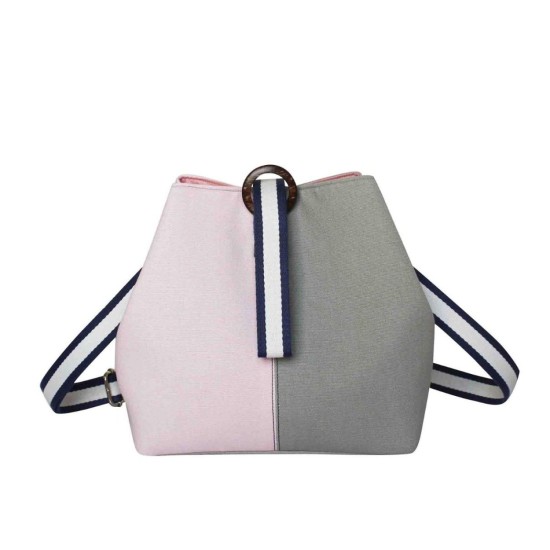 Earth Squared Pink/Grey Provence Canvas Emma Bag
