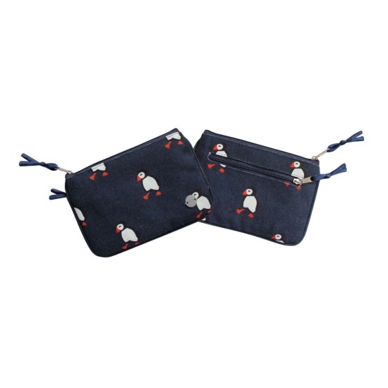 Earth Squared Puffin Animal Print Canvas Juliet Purse