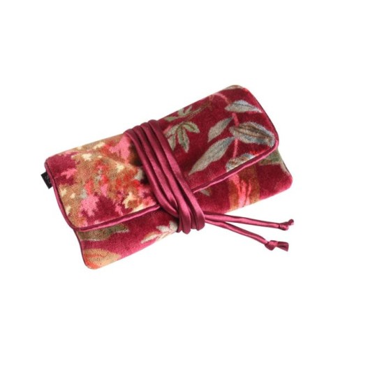 Earth Squared Red Eden Velvet Jewellery Roll
